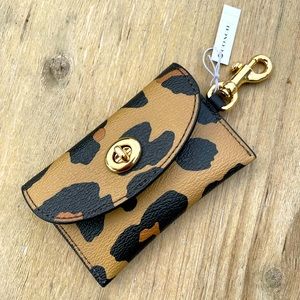 NWT Coach Card Holder Animal Print